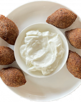 4 Dozens Lebanese Kibbeh – Organic Beef stuffed with Spiced Meat & Pine Seeds
